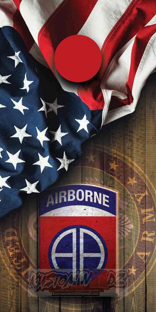 Cornhole Board Set - American Flag Airborne