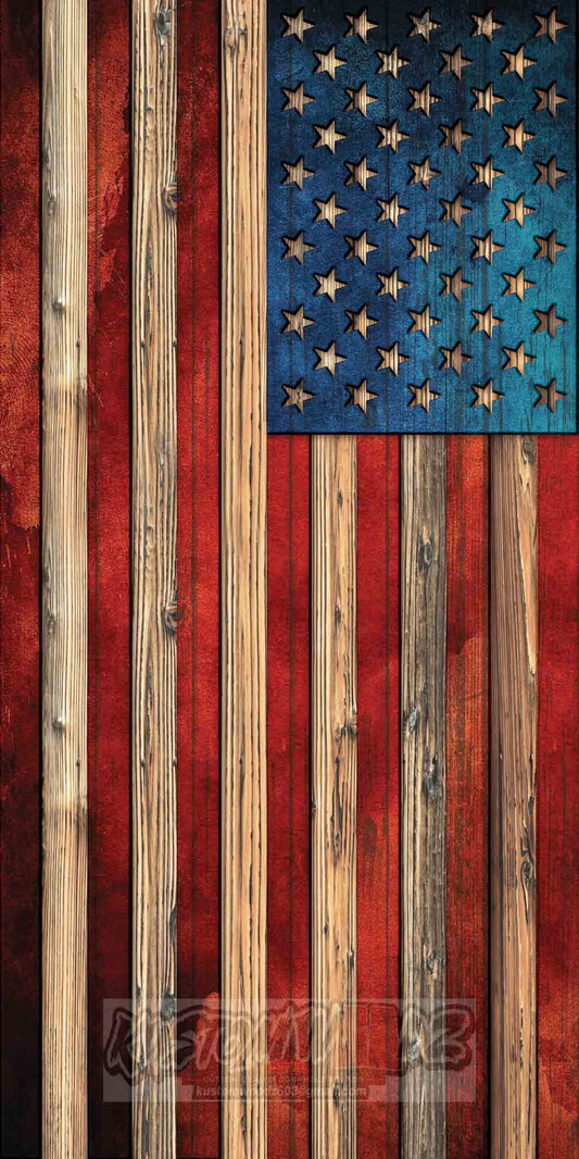 Cornhole Board Set - American Flag Wood