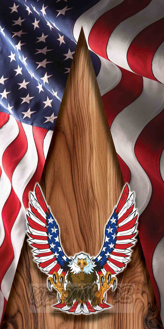 Cornhole Board Set - American Flag Eagle 4