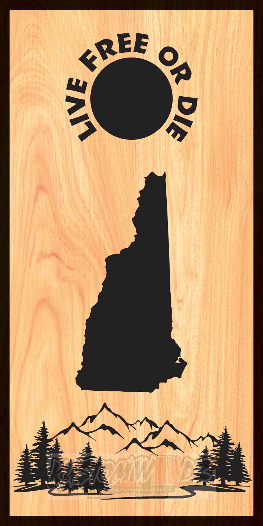 Cornhole Board Set - NH Pine Trees